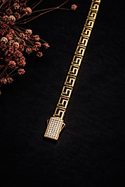 Versace model zirkon taş klipsli bileklik